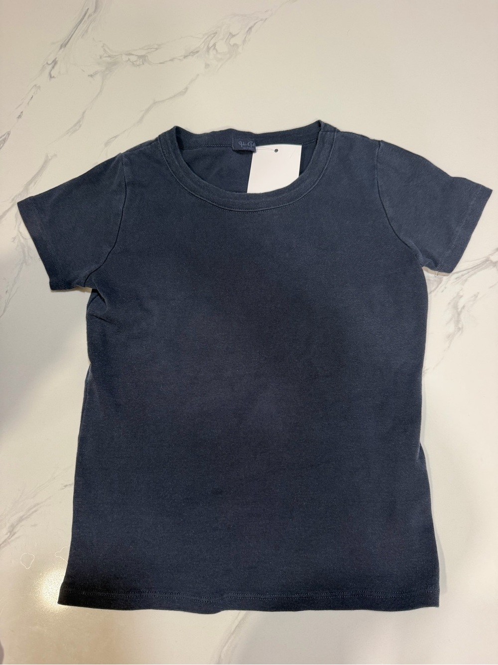 Brandy Melville Short-Sleeve Crew Tee - Navy